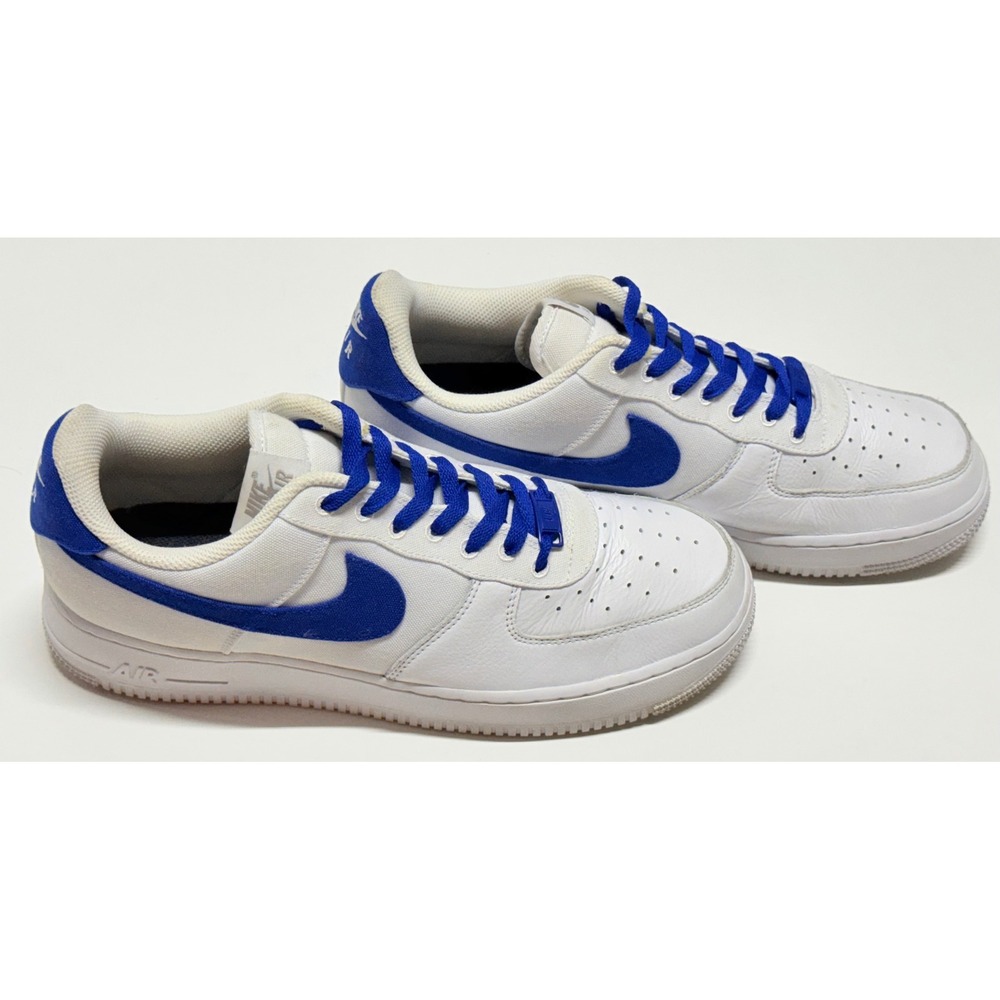 Nike By You‎ Custom Air Force 1 Low White Hyper Royal Blue Mens Shoes Size 11